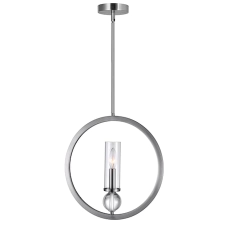 Cwi Lighting Elton 1 Light Pendant With Satin Nickel Finish 9951P15-1-606